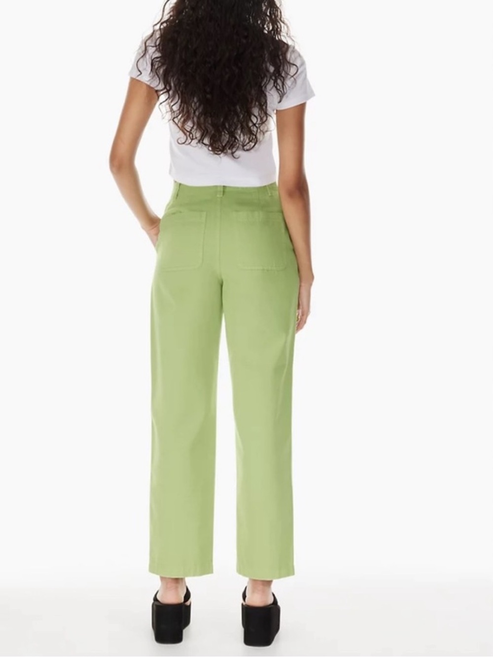 Aritzia Sunday Best Green Wide Leg Pants Size 4 - Picture 2 of 2